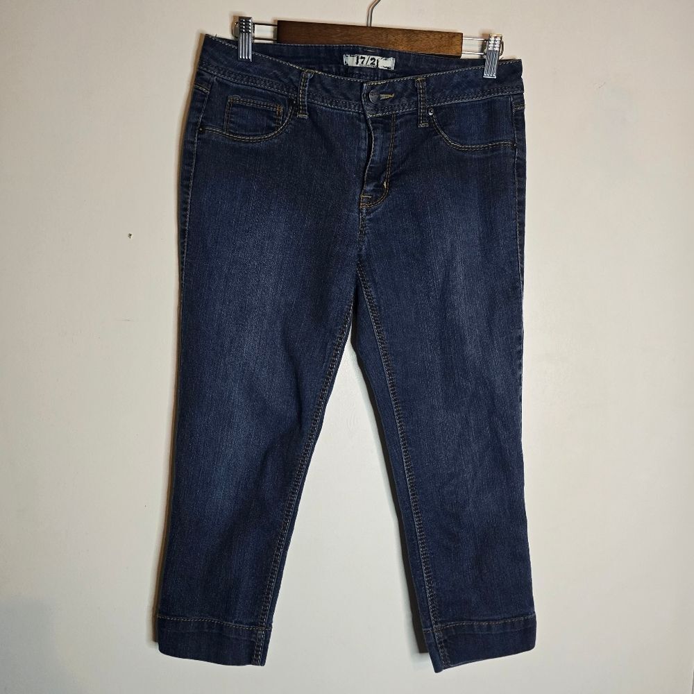 17/21 Women's Cropped Jeans Dark Wash Denim